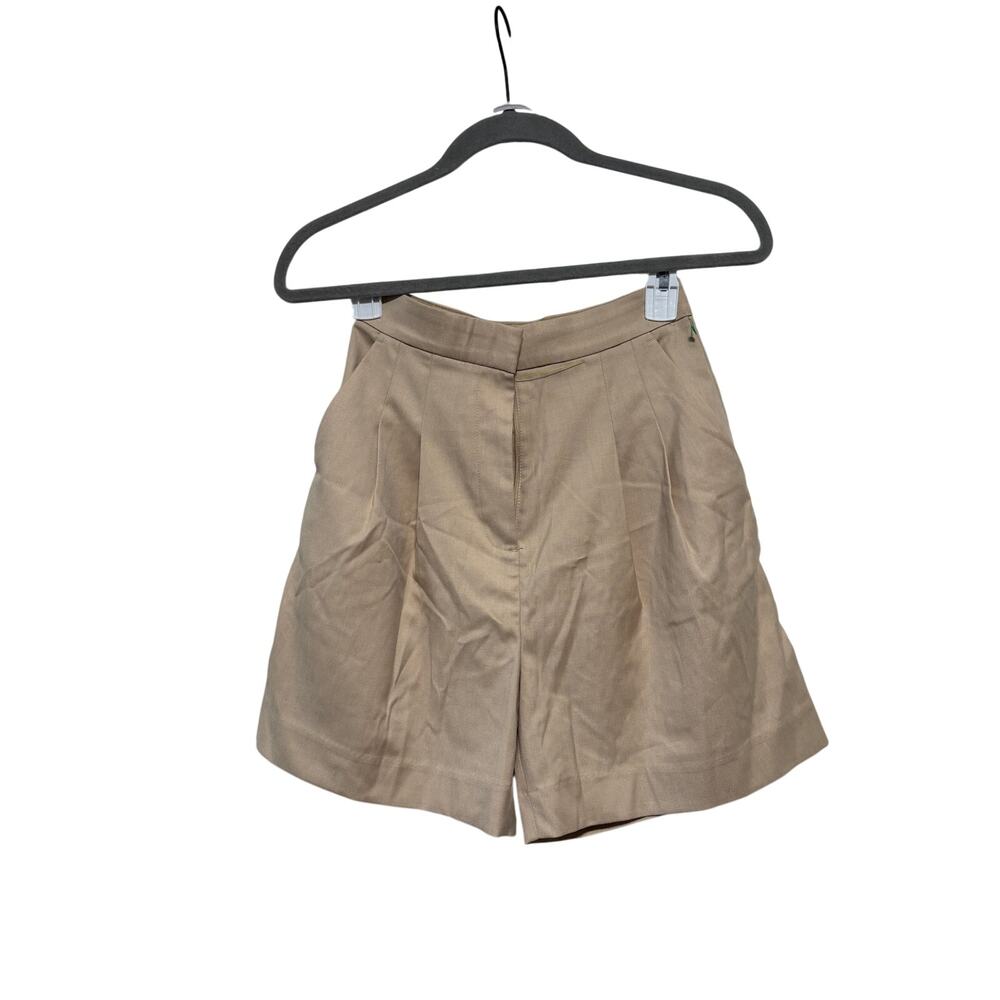 H&M Beige High Waist Shorts Size 0 - Picture 2 of 8